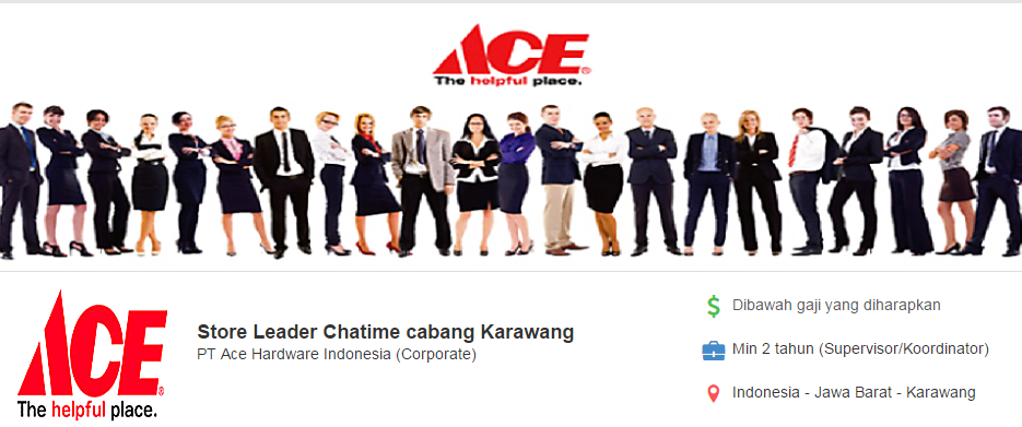 PT. Ace Hardware Indonesia Cari Lulusan SMA Sederajat 