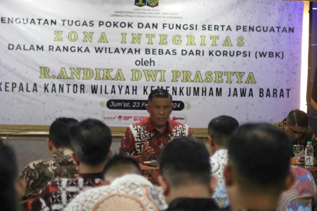 Menuju Predikat WBK 2024, Kakanwil Kemenkumham Jabar Berikan Penguatan ...