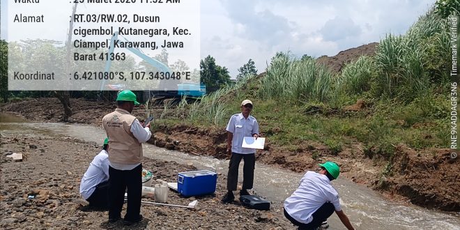 Pencemaran Sungai Cigembol Masih Diinvestigasi DLHK Karawang